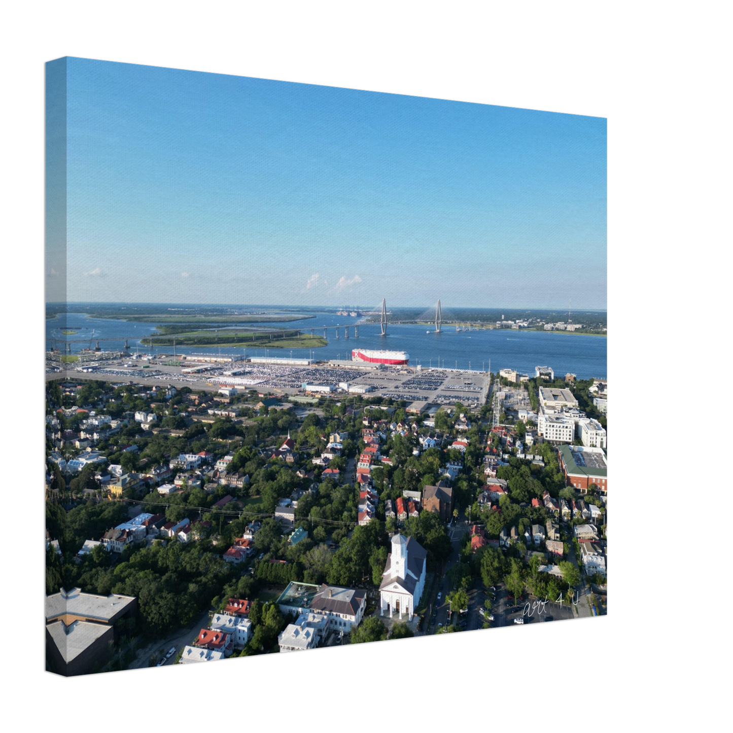 Bird Eye View Of Charleston, SC Canvas